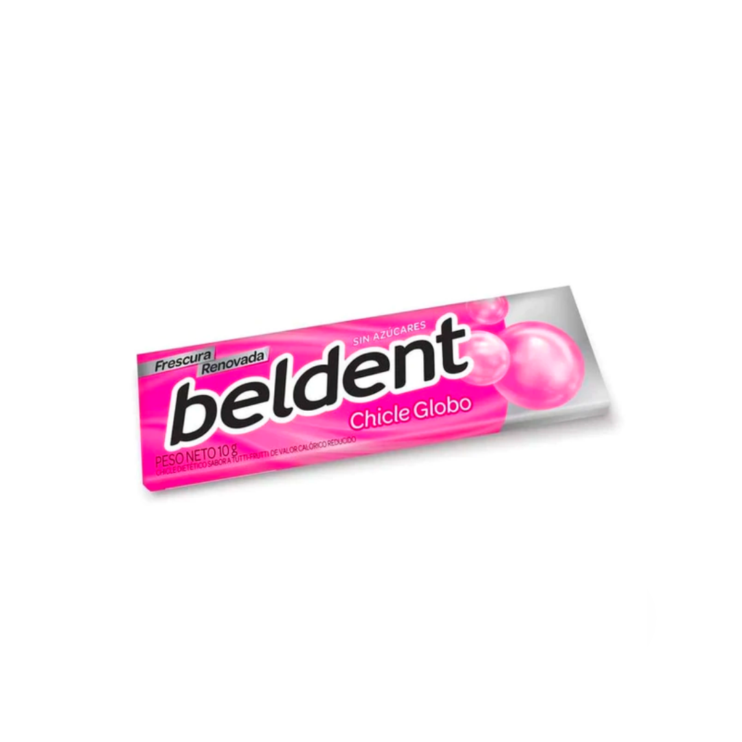 CHICLE BELDENT TUTI-FRUTI SIN AZÚCAR 10 G - BOX X 20U