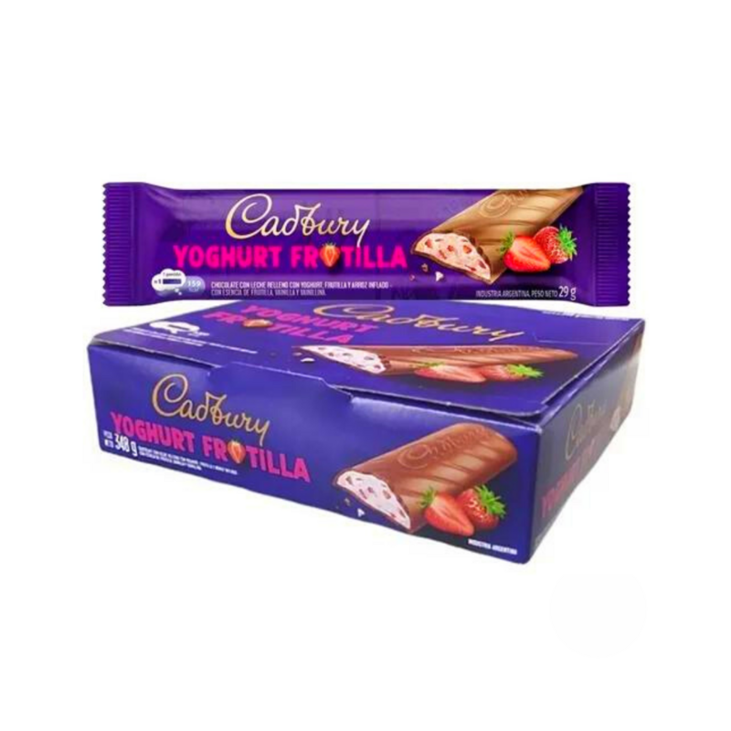 CHOCOLATE CADBURY YOGHURT FRUTILLA 27G - BOX 12U