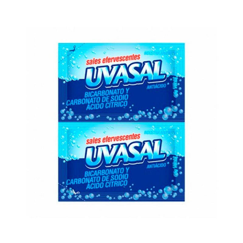 UVASAL ANTIÁCIDO SALES EFERVESCENTES SABOR CLÁSICO - PACK X 3 SOBRES DOBLES 5 GR