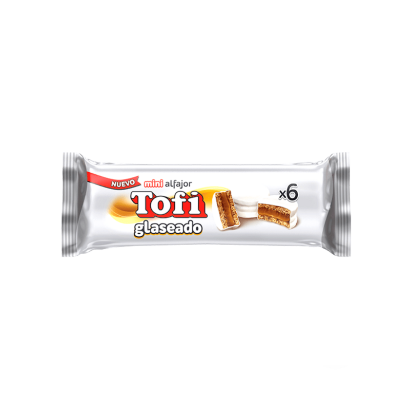 MINI ALFAJOR TOFI BLANCO DULCE DE LECHE  - PACK X 6U