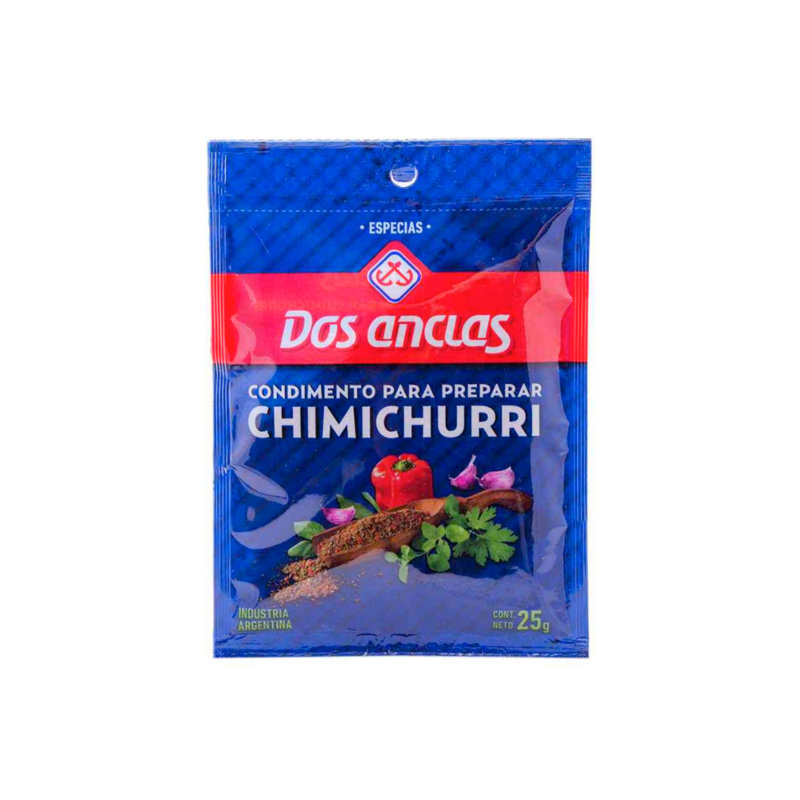 CONDIMENTO PARA PREPARAR CHIMICHURRI DOS ANCLAS 25 GR PACK X 3U
