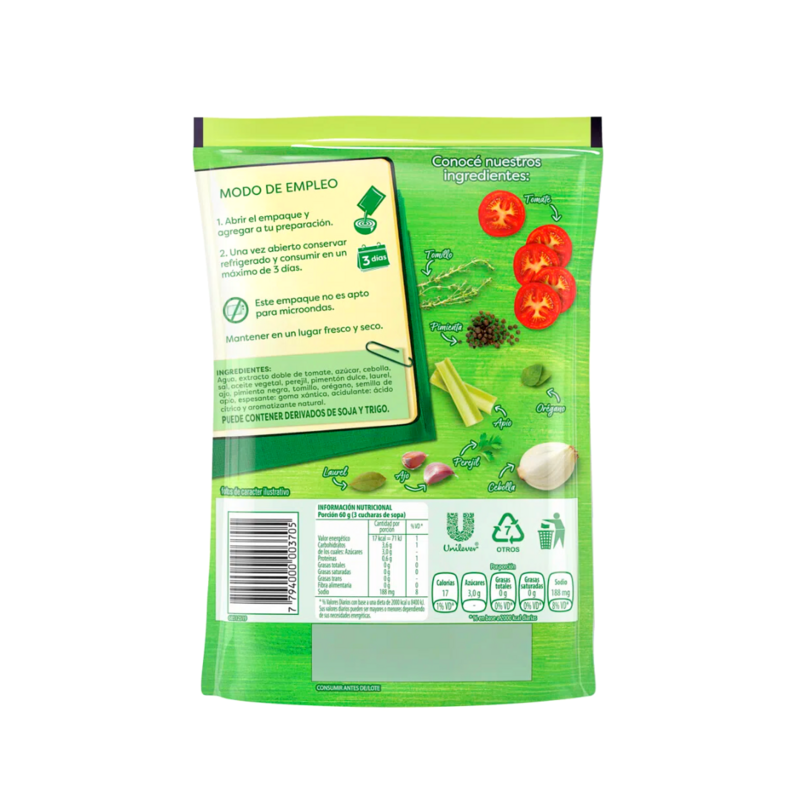 SALSA LISTA KNORR POMAROLA 340 G