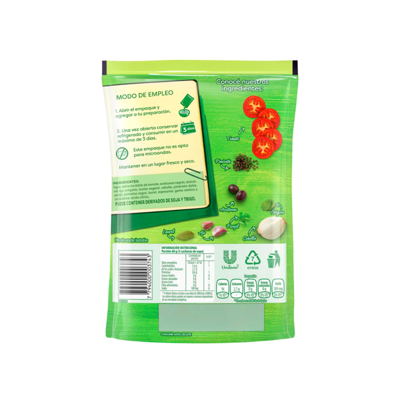 SALSA LISTA KNORR NAPOLITANA 340 G