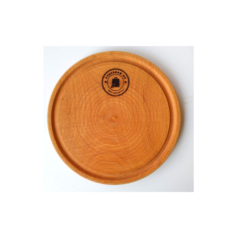 PLATO PERSONALIZADO - TABLA MADERA ALGARROBO - DIAMETRO 22CM - PACK X 6 UNIDADES