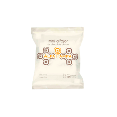 ALFA PAMPA ALFAJOR DE CHOCOLATE BLANCO - PACK X 6U