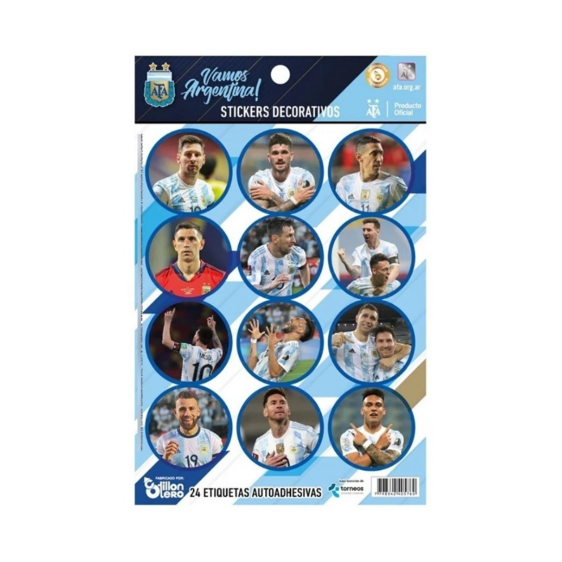 STICKERS AUTOADHESIVOS X 24U - SELECCION ARGENTINA