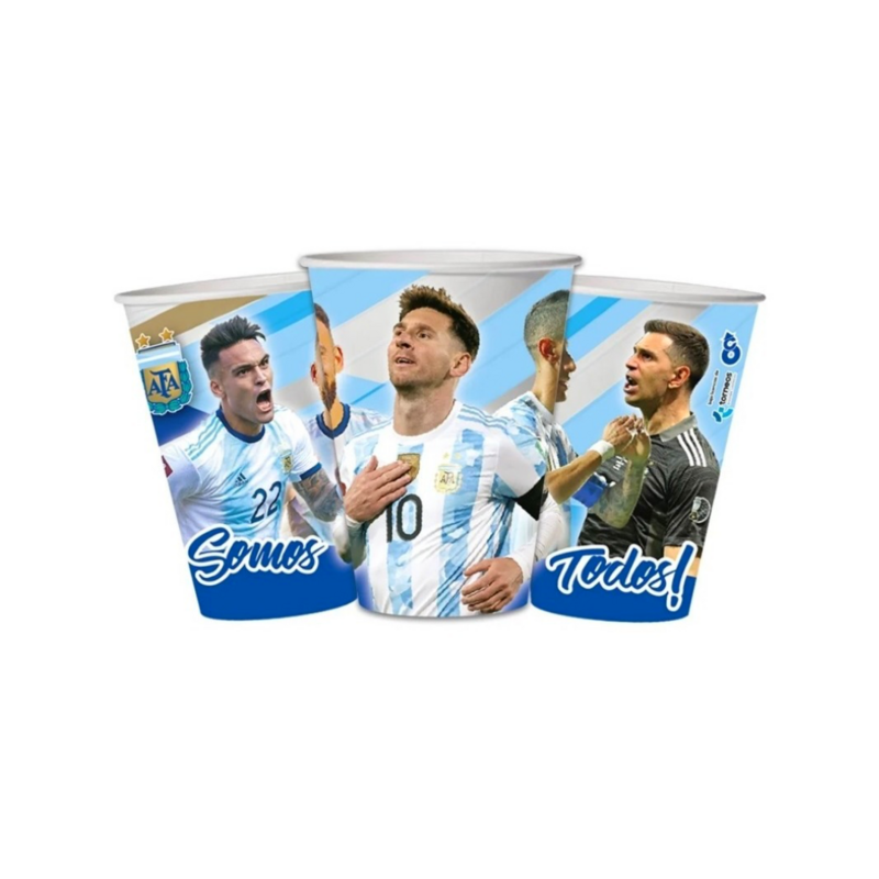 VASO POLIPAPEL  X 10U - SELECCION ARGENTINA