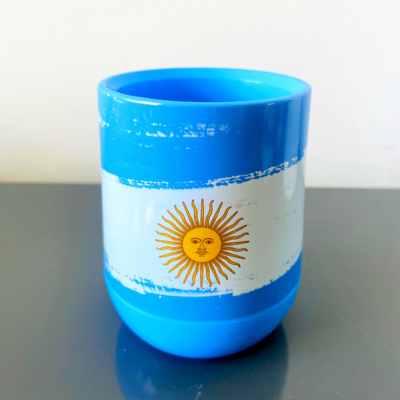 MATE C/BOMBILLA BANDERA ARGENTINA