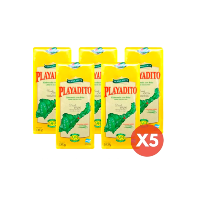 PLAYADITO YERBA MATE - 1kg - PACK X 5U