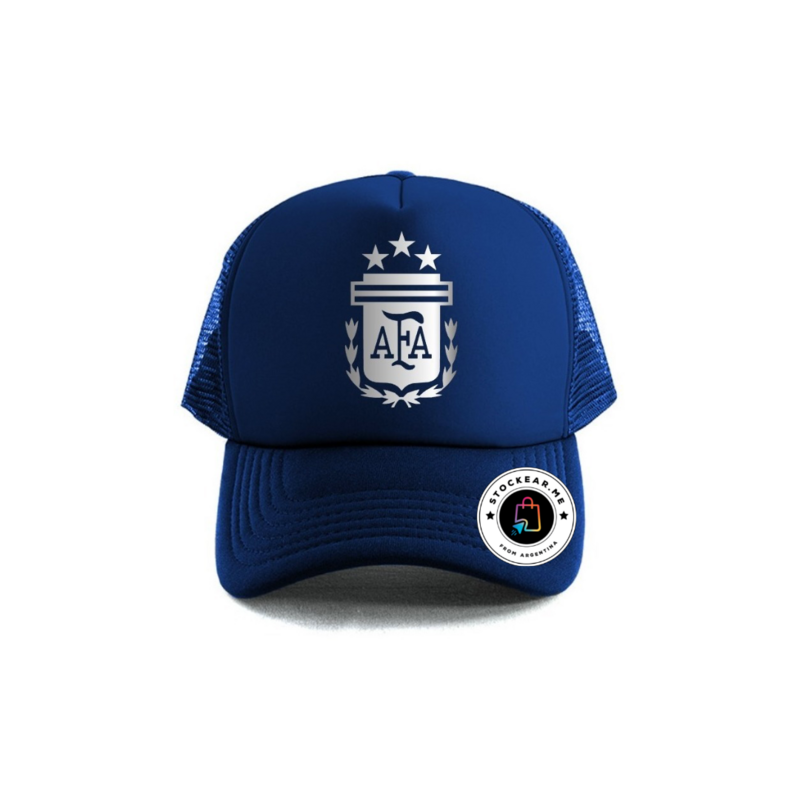 GORRA TRUCKER AZUL LOGO AFA PLATEADO - 3 ESTRELLAS!