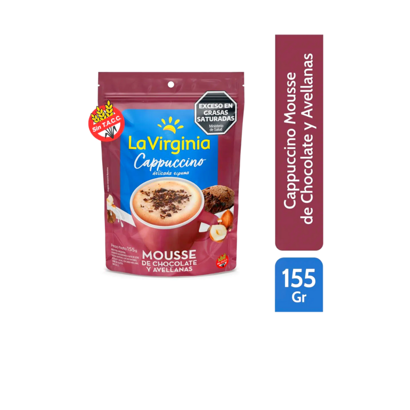 CAPPUCCINO LA VIRGINIA MOUSSE AVELLANAS 155 G