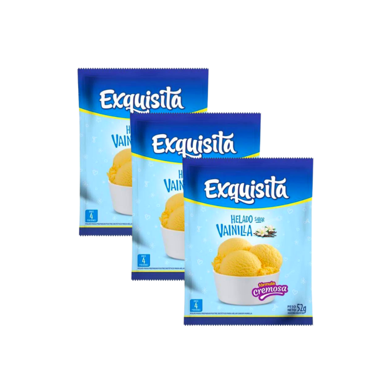 HELADO EXQUISITA DE VAINILLA  52 G - PACK X 3U