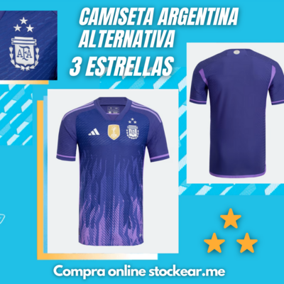 CAMISETA ALTERNATIVA ORIGINAL ARGENTINA - 3 ESTRELLAS - VERSION JUGADOR!