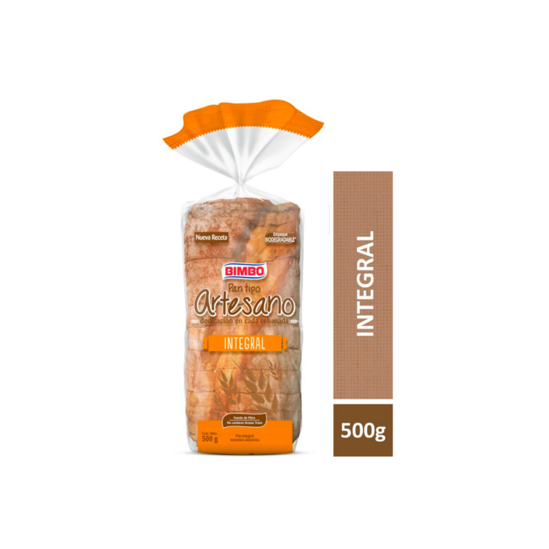 PAN BIMBO ARTESANO INTEGRAL 500G