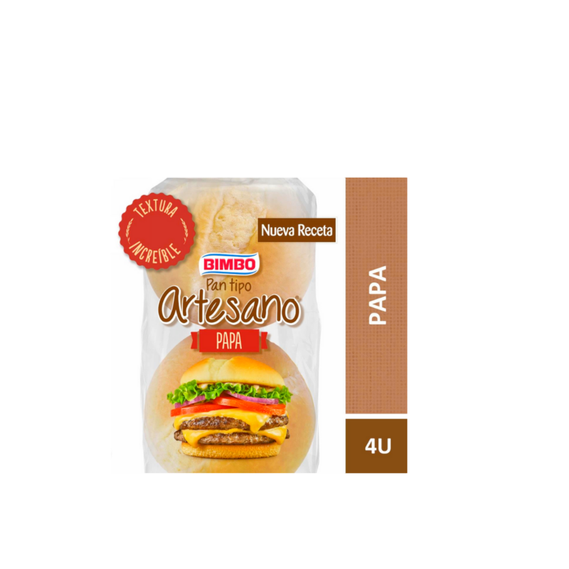 BIMBO ARTESANO PAN DE PAPA HABURGUESA - PACK 4U