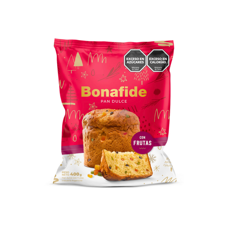 PAN DULCE BONAFIDE CON FRUTAS