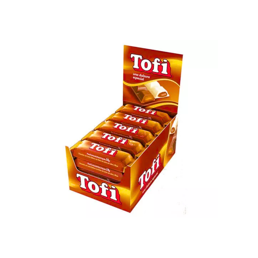 TOFI CHOCOLATE RELLENO DULCE DE LECHE 27G BOX X 25U