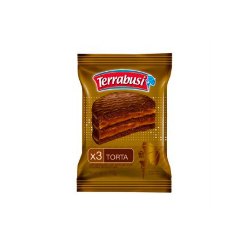 ALFAJOR TERRABUSI TORTA TRIPLE 70GR - PACK X 6U