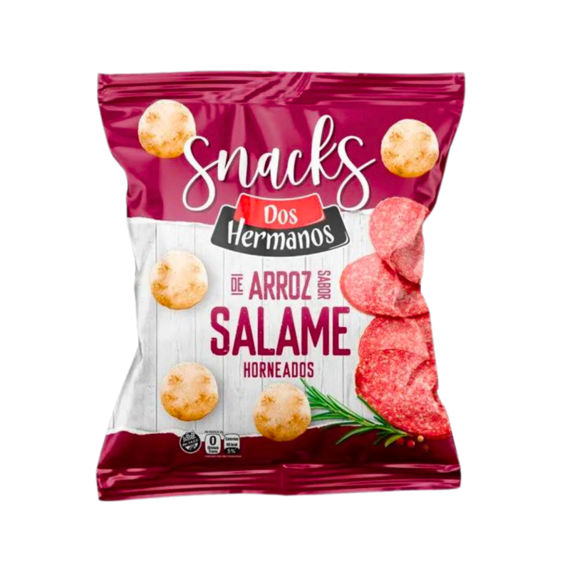 DISCOS DE ARROZ SABOR SALAME DOS HERMANOS 80 GR SIN TACC