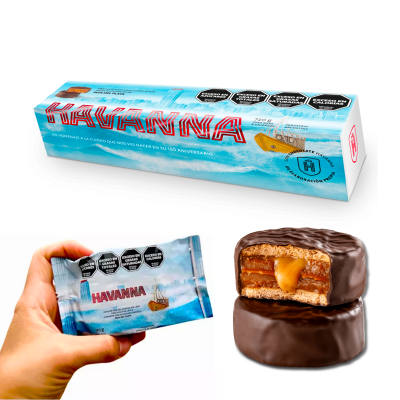 ALFAJOR HAVANNA MAR DEL PLATA 150 ANIVERSARIO BOX X 8U