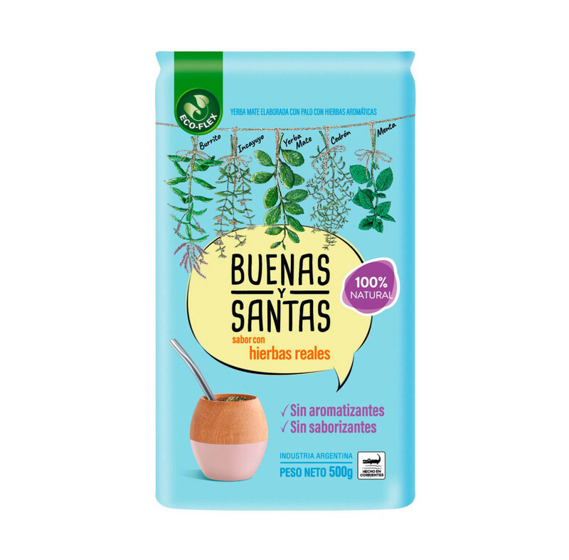 YERBA MATE BUENAS Y SANTAS C/HIERBAS - 500gr