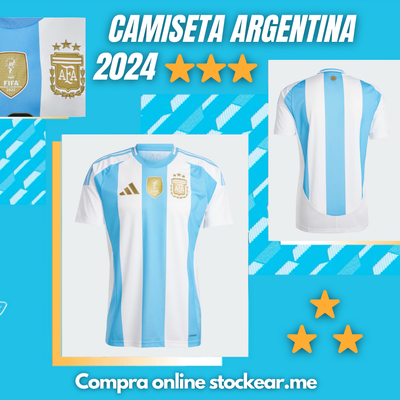 CAMISETA ADIDAS ORIGINAL ARGENTINA 2024 - 3 ESTRELLAS