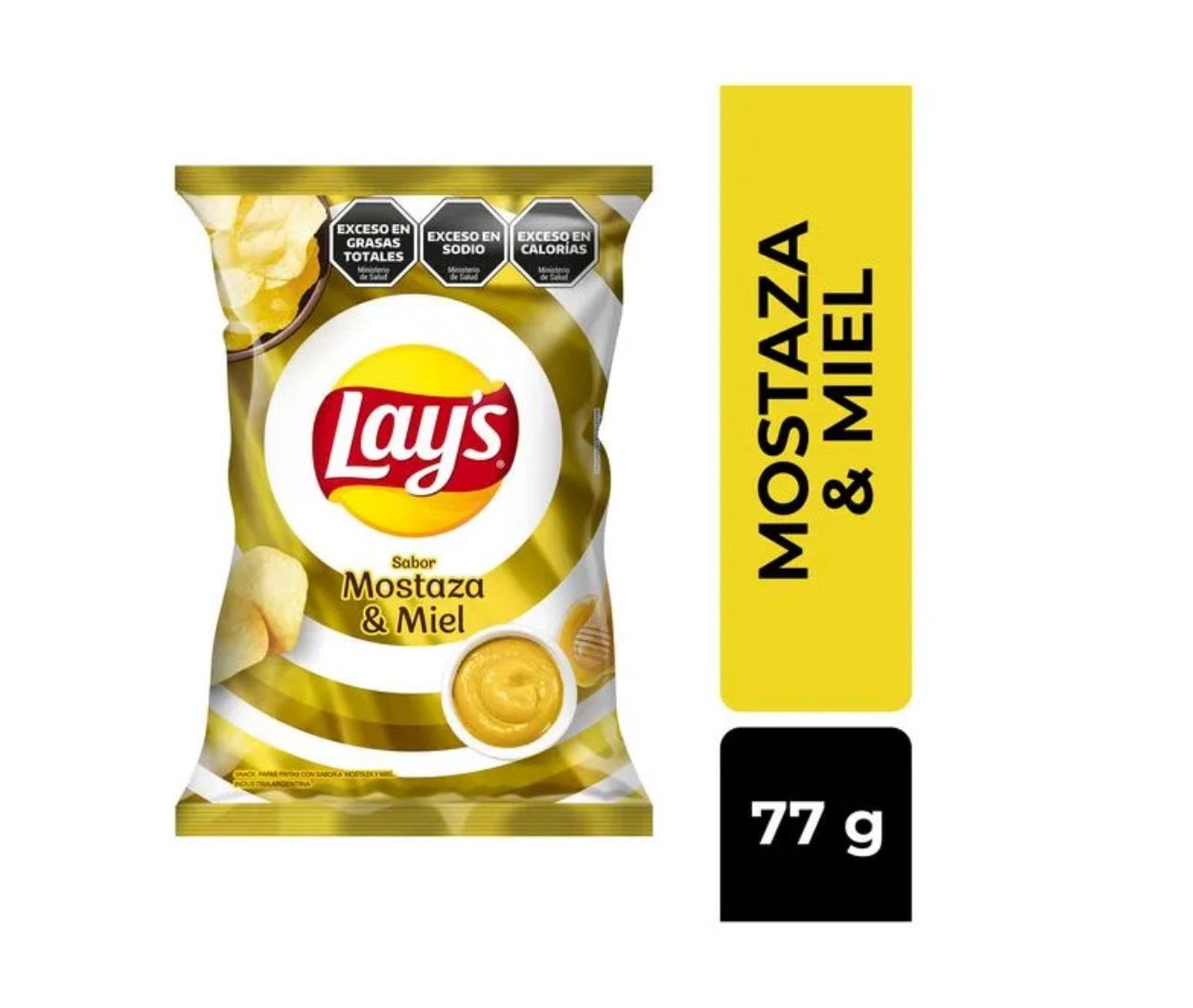 PAPAS FRITAS LAYS SABOR MOSTAZA Y MIEL - 77G