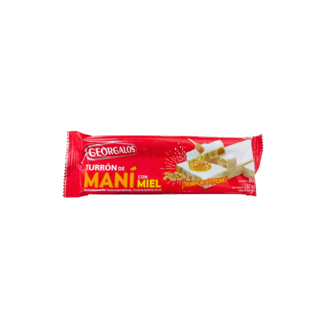 GEORGALOS TURRON DE MANI CON MIEL BLANDO  - 80g