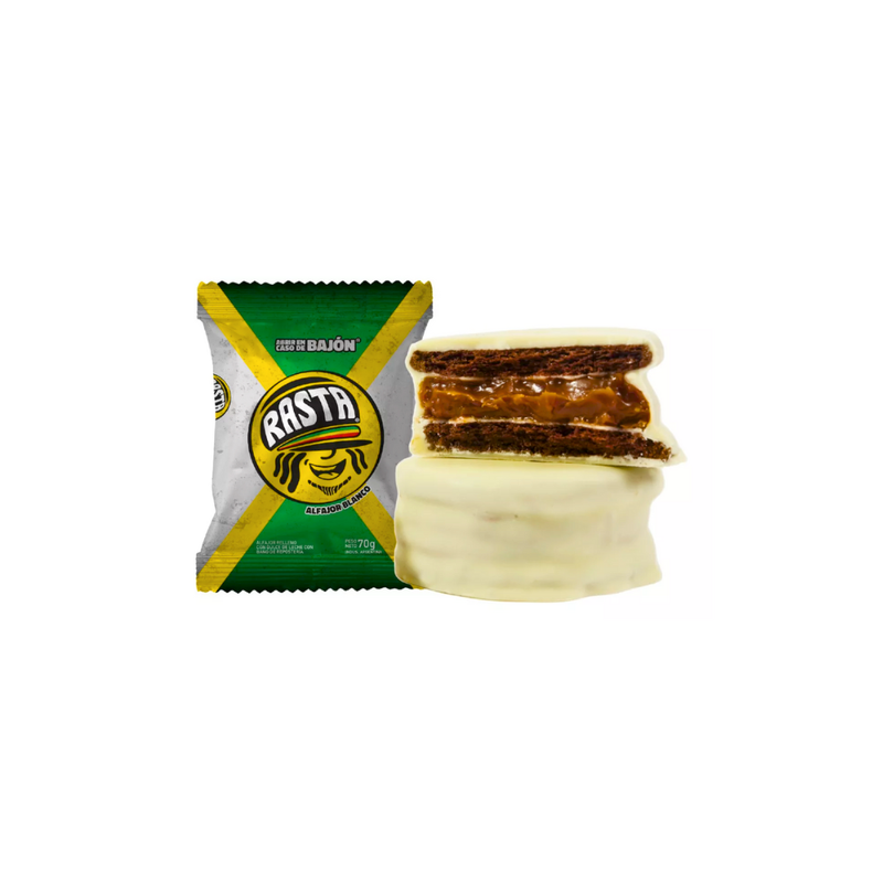 ALFAJOR RASTA CHOCOLATE BLANCO - 6 UNIDADES