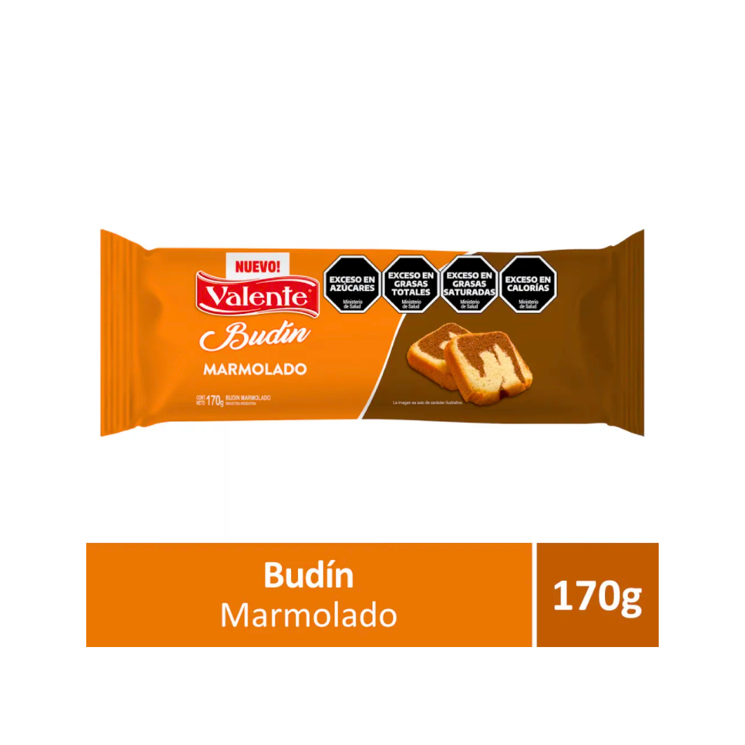 BUDIN VALENTE SABOR MARMOLADO - 170GR