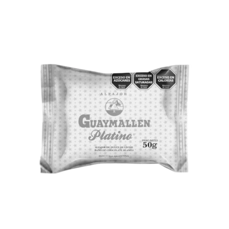ALFAJOR GUAYMALLEN PLATINO!! - CHOCOLATE BLANCO SUIZO - PACK X 6
