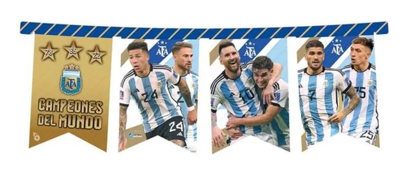 BANDERIN SELECCION ARGENTINA X 1U