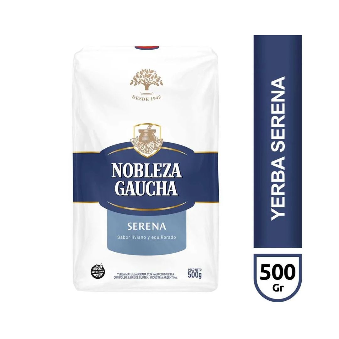 NOBLEZA GAUCHA SERENA/SUAVE YERBA MATE - 500gr