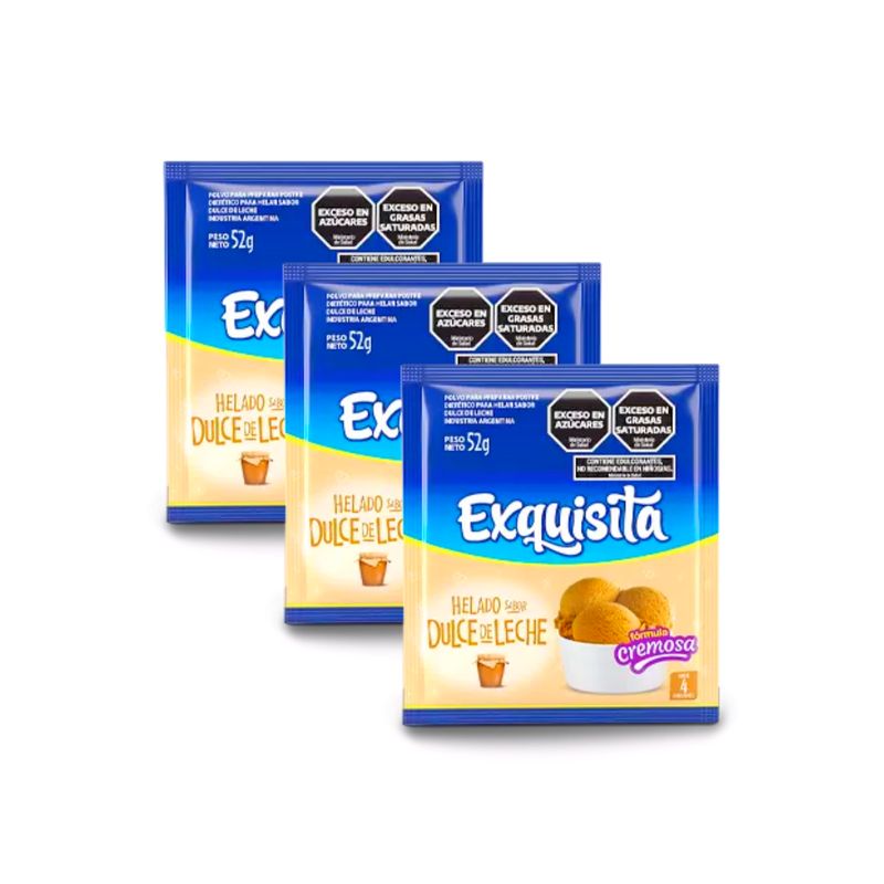 HELADO EXQUISITA DE DULCE DE LECHE 52 G - PACK X 3U HELADO EXQUISITA DE DULCE DE LECHE 52 G - PACK X 3U
