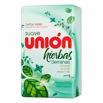 UNION SUAVE HIERBAS SERRANAS YERBA MATE - 500gr UNION SUAVE HIERBAS SERRANAS YERBA MATE - 500gr