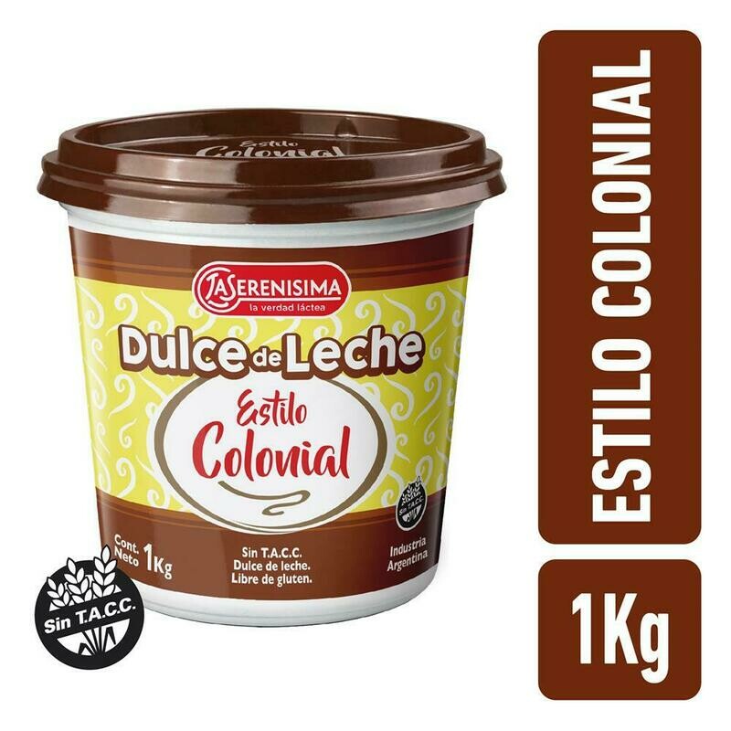 LA SERENISIMA COLONIAL DULCE DE LECHE - 1kg LA SERENISIMA COLONIAL DULCE DE LECHE - 1kg