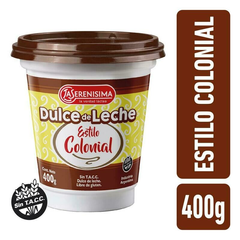 LA SERENISIMA COLONIAL DULCE DE LECHE - 400gr LA SERENISIMA COLONIAL DULCE DE LECHE - 400gr