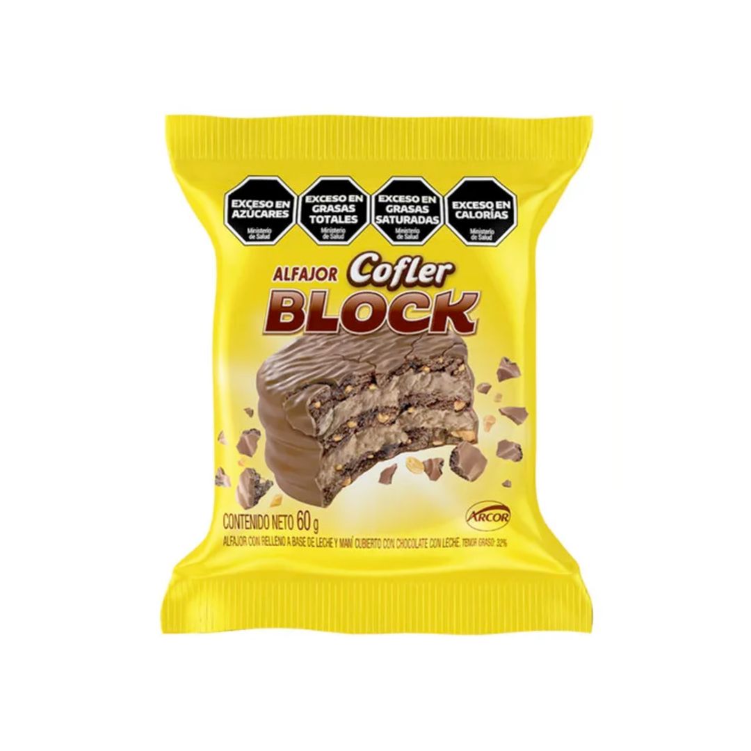 ALFAJOR COFLER BLOCK 60 GR - PACK X 6