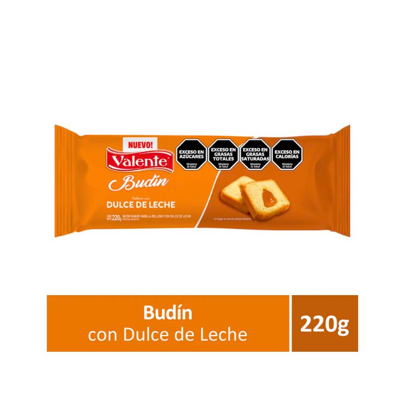 BUDIN VALENTE SABOR VAINILLA CON CHIPS DE CHOCOLATE - 170GR