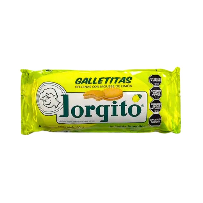 GALLETITAS RELLENAS DE MOUSSE DE LIMON JORGITO - PACK X 6U
