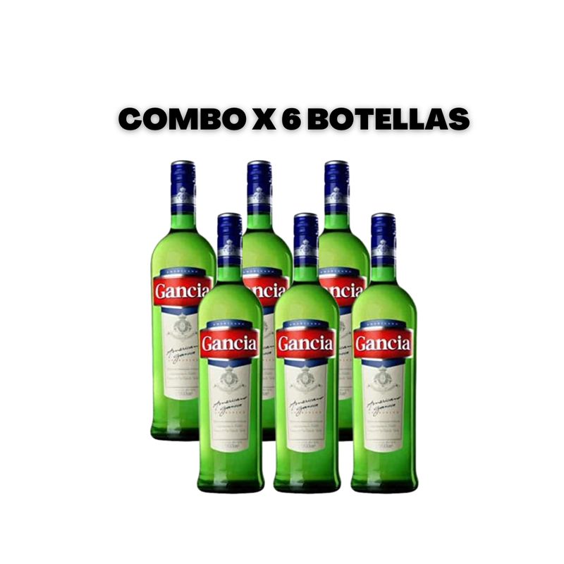 GANCIA APERITIVO AMERICANO - 950ML - COMBO 6 BOTELLAS GANCIA APERITIVO AMERICANO - 950ML - COMBO 6 BOTELLAS