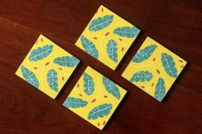 Banana Leaf Coaster Set
