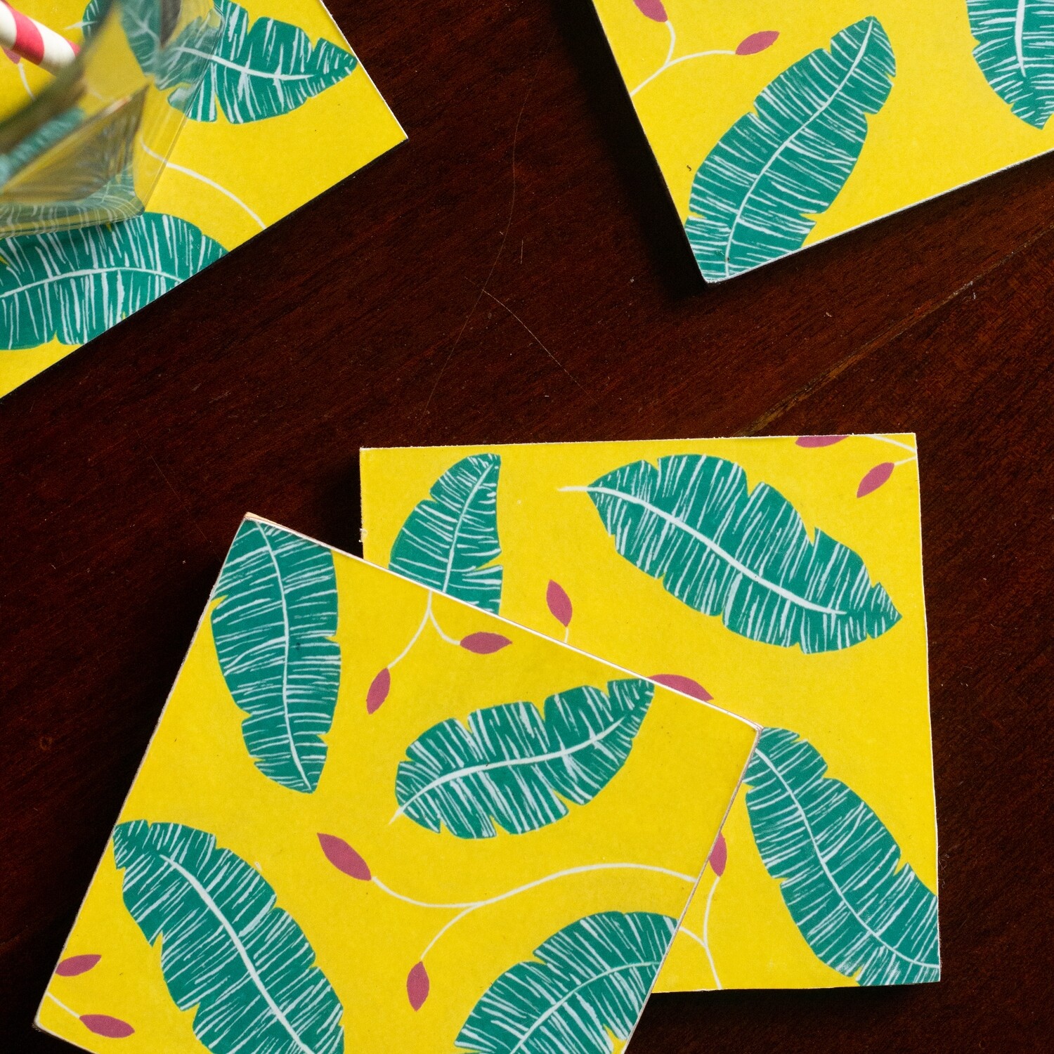 Banana Leaf Coaster Set