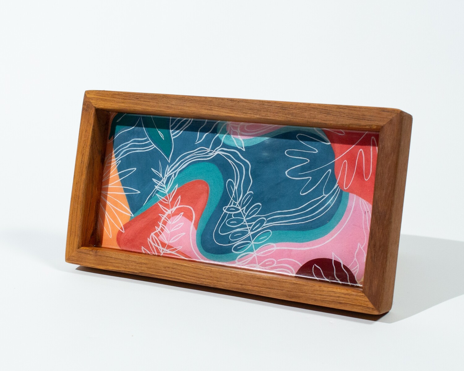 Small Ripples Teak Tray