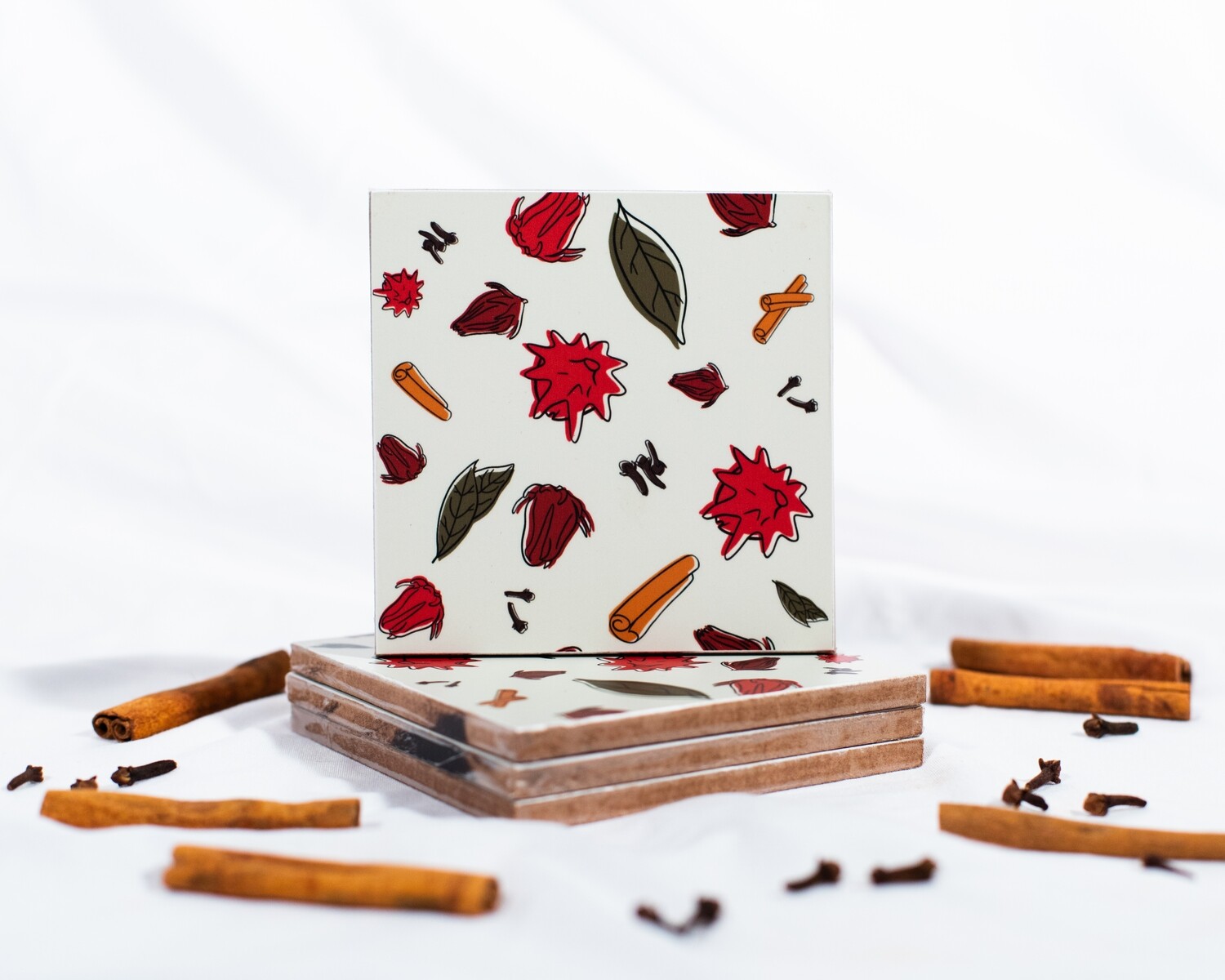 Sorrel and Spice Coaster Set