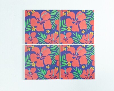 Hello Hibiscus Coaster Set