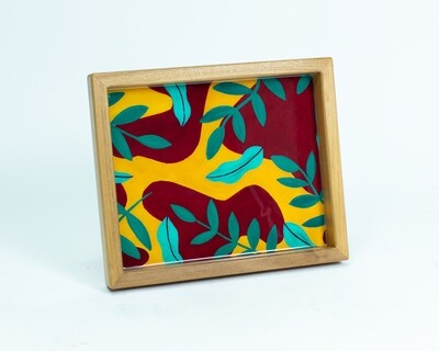 Large Honey Mustard Teak Tray