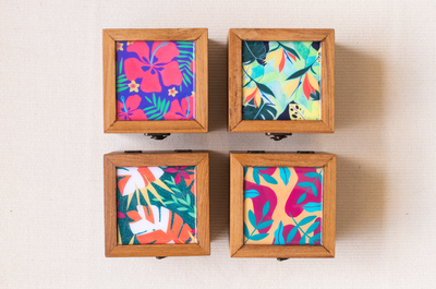 Small Teak Tea Box