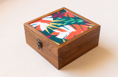 Medium Teak Tea Box