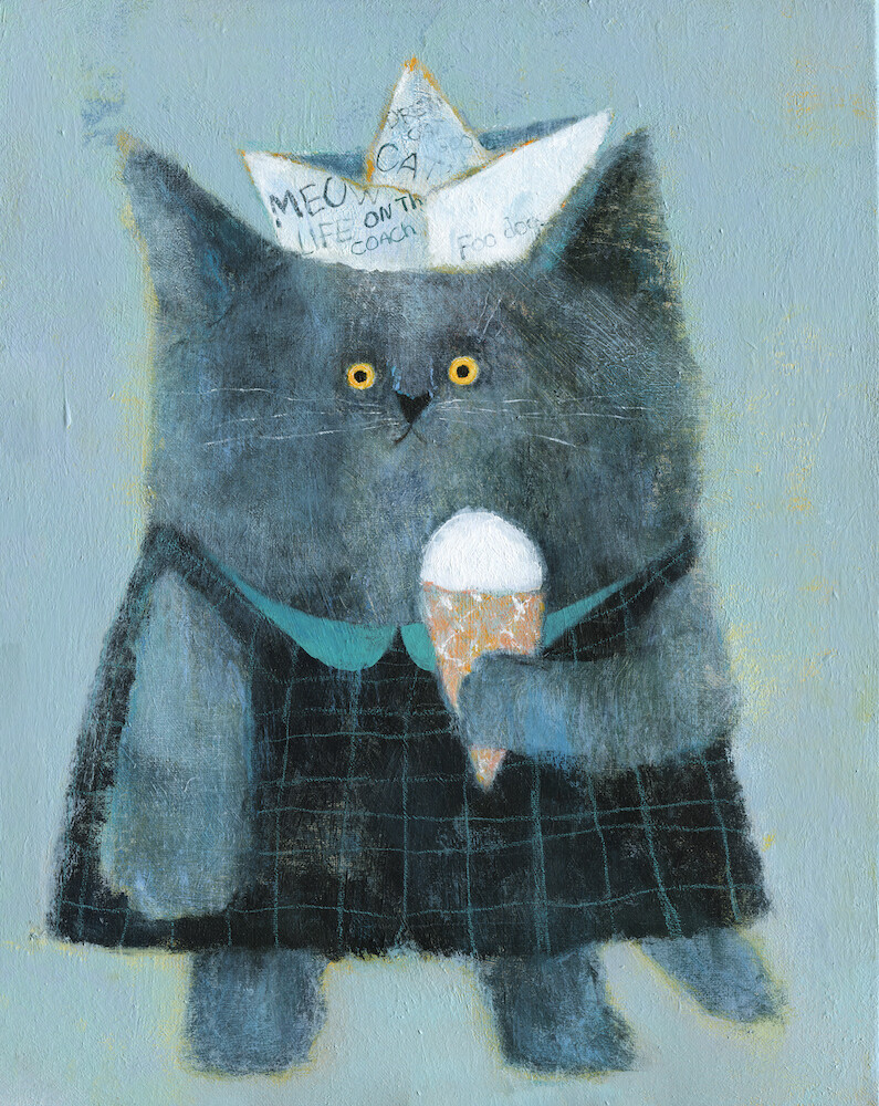 Cat with an Ice Cream